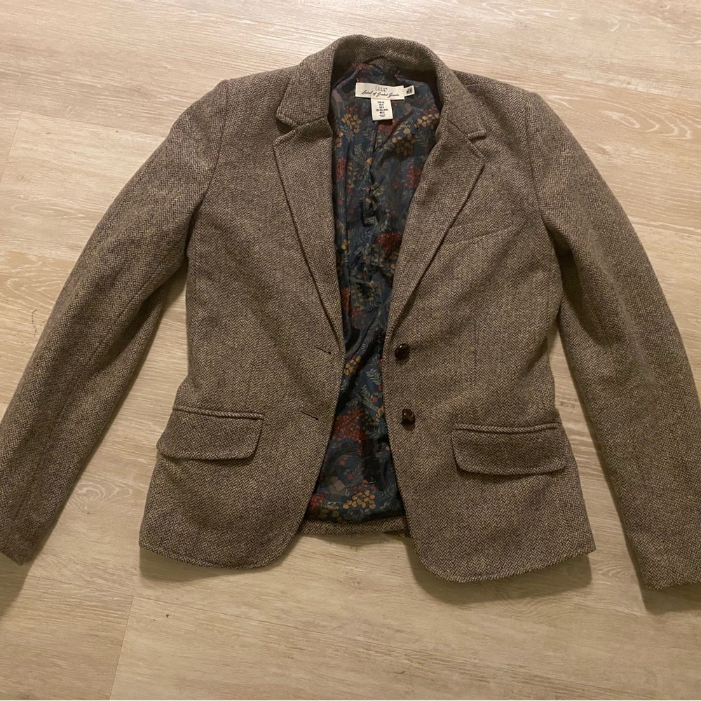 Tweed blazer with elbow patches